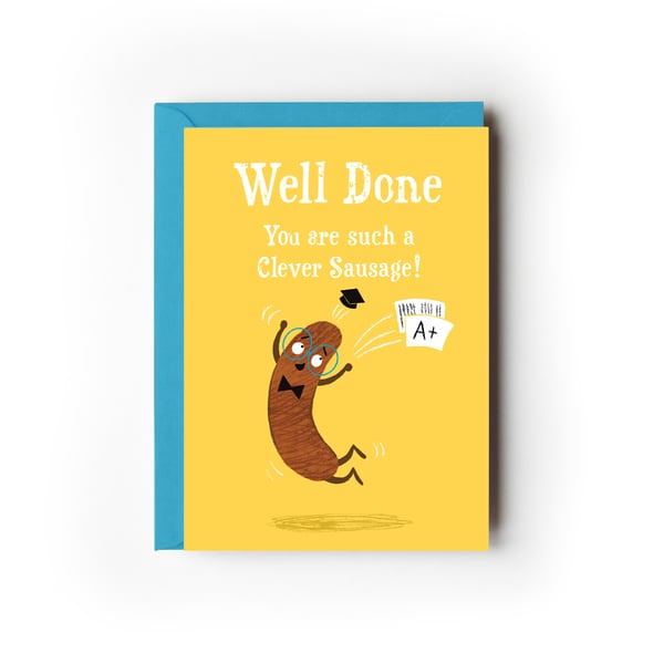 Well Done Clever Sausage Card