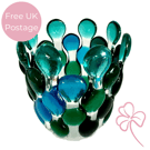 Blue Bubble Candle Cage