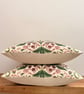 William Morris Strawberry Thief Cushion Cover - Rose & Green, Ticking Stripe - Image 4