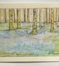 ,BLUEBELL WOOD, original watercolour and fine liner painting  - Image 1