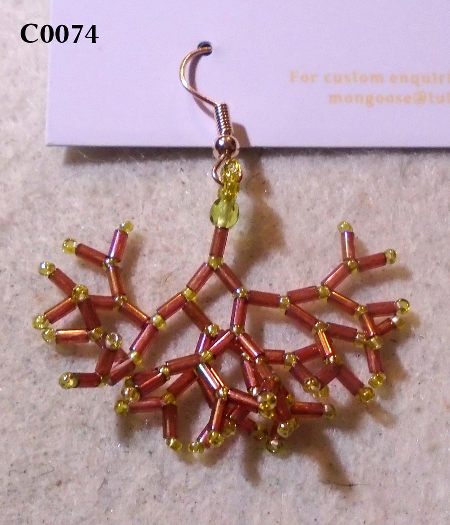 Fractal-style earrings (customisable)