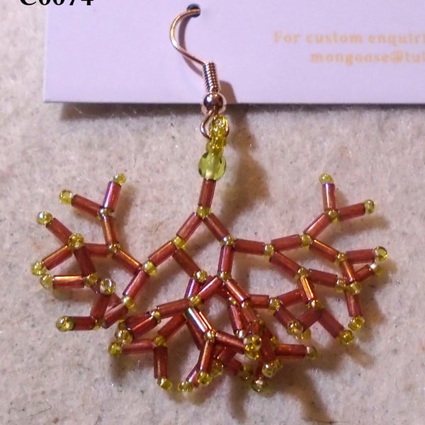Fractal-style earrings (customisable)