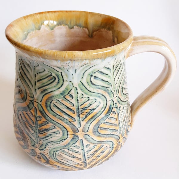 Large Grey Mug - Hand Thrown Stoneware Ceramic Mug