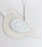 Fused Glass Opal Bird Hanging - Handmade Glass Suncatcher - Image 5