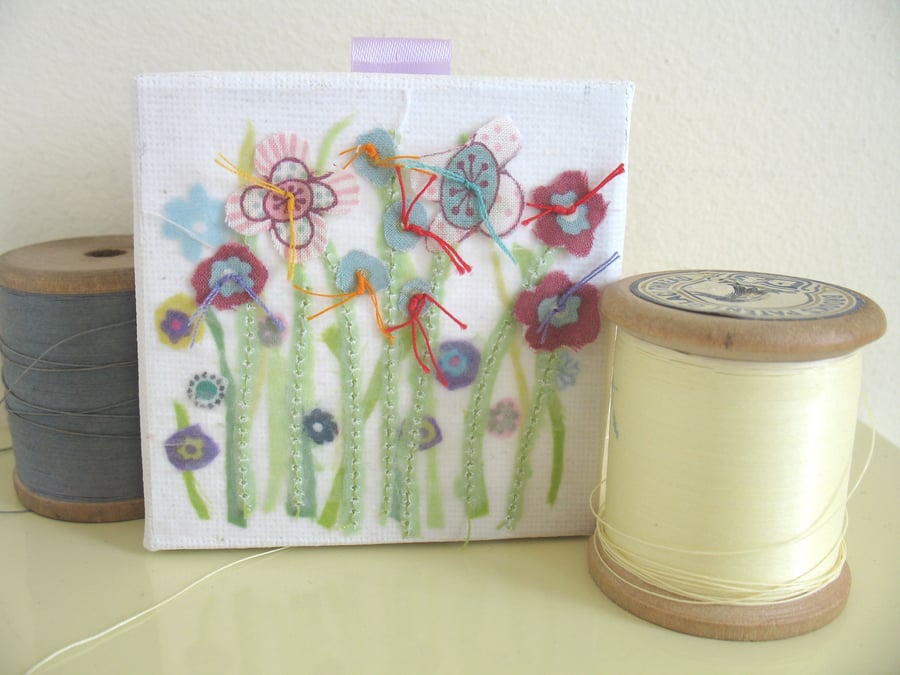 Miniature flower meadow canvas