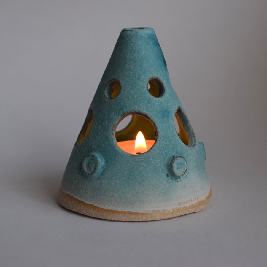 Ceramic  Candle Holder with Stars