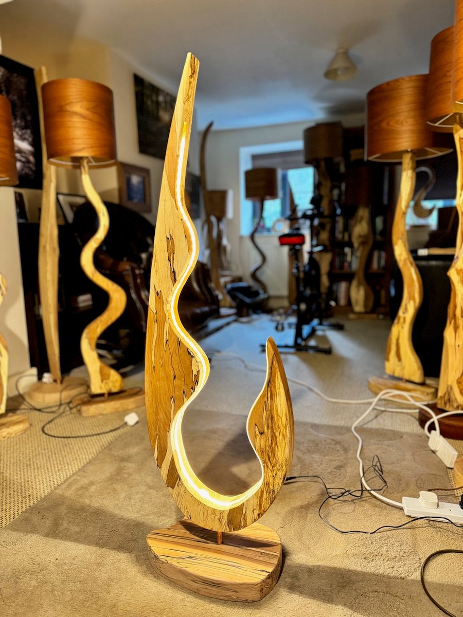 Spalted Beech standard LED lamp.
