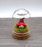 small glass red gnome keepsake figure