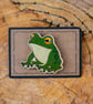 Frog Wooden Pin Badge – Hand-Painted Pond Life Brooch - Image 4