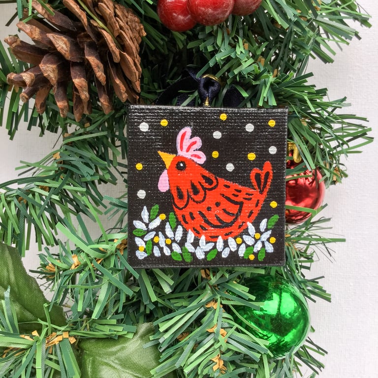 Hanging canvas decoration.