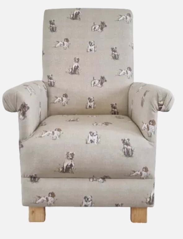 Kids Pooch Armchair Fryetts Dogs Fabric Children's Chair Puppy Animals Bedroom 
