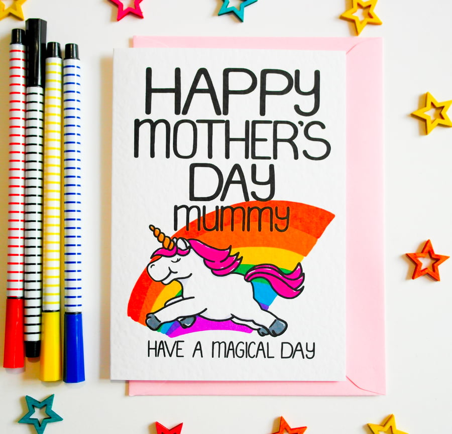 Happy Mother's Day Mummy Have A Magical Day Mother's Day Card