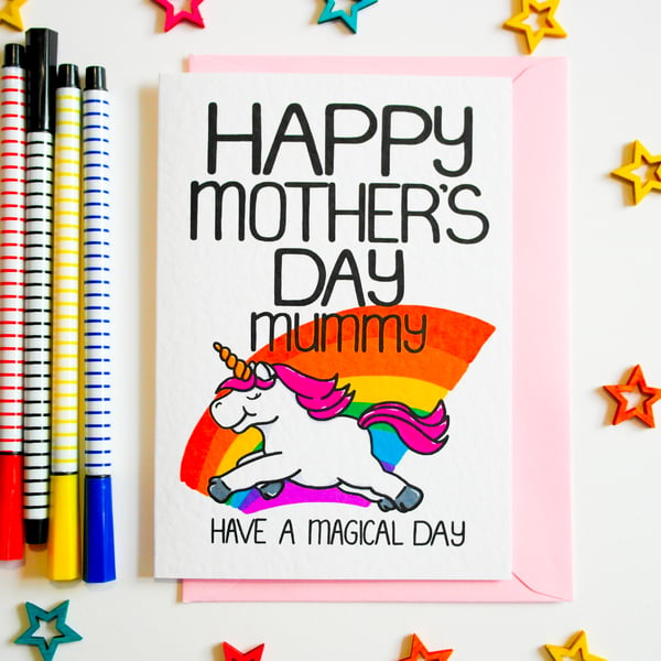 Happy Mother's Day Mummy Have A Magical Day Mother's Day Card