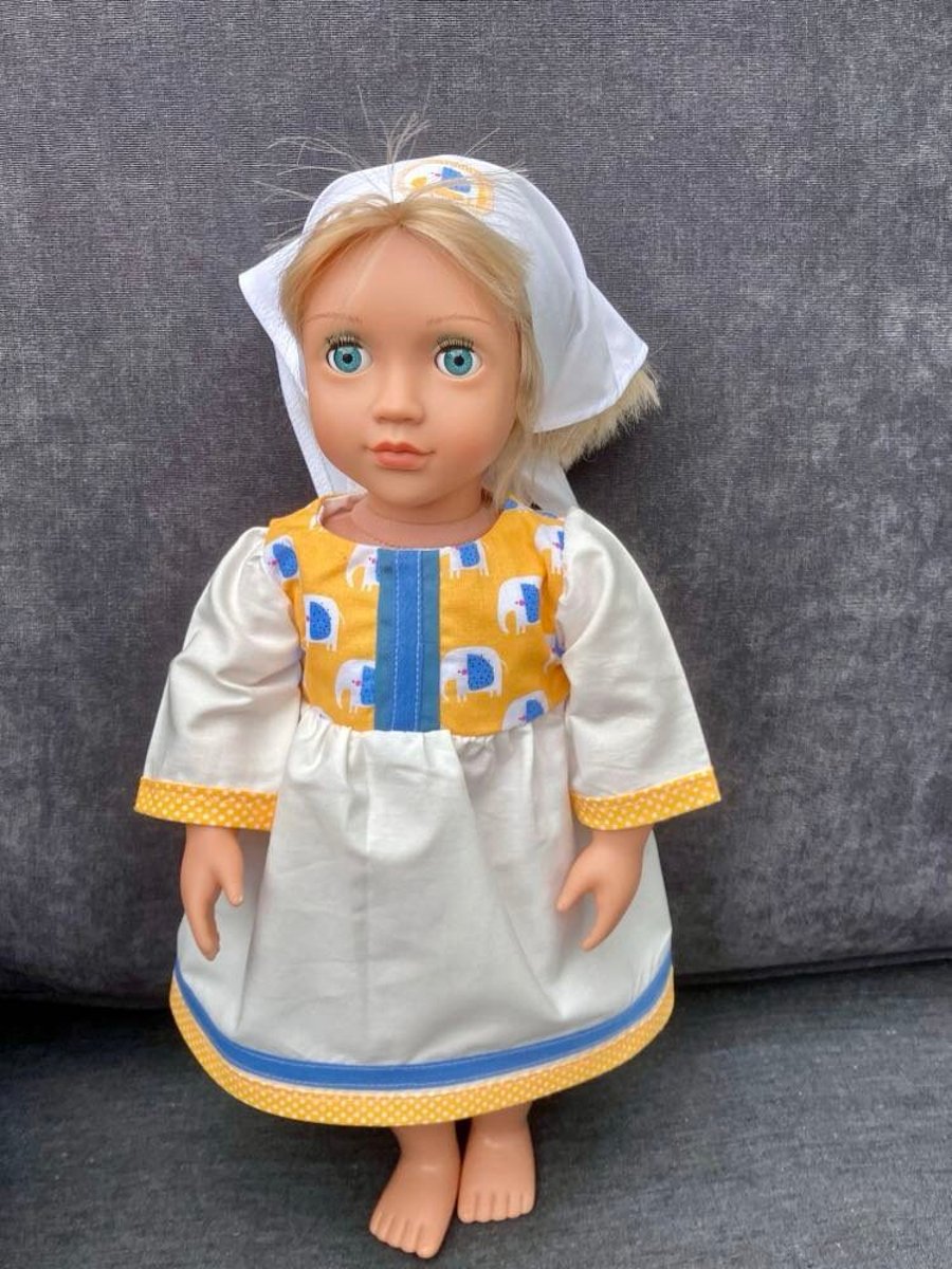 Yellow Elephant dress for Baby Born doll