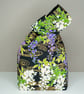 Reversible Japanese Knot Bag - Wisteria Pattern - Lined In Black Satin