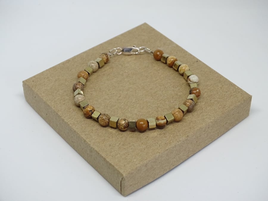 Picture Jasper & Haematite Bracelet