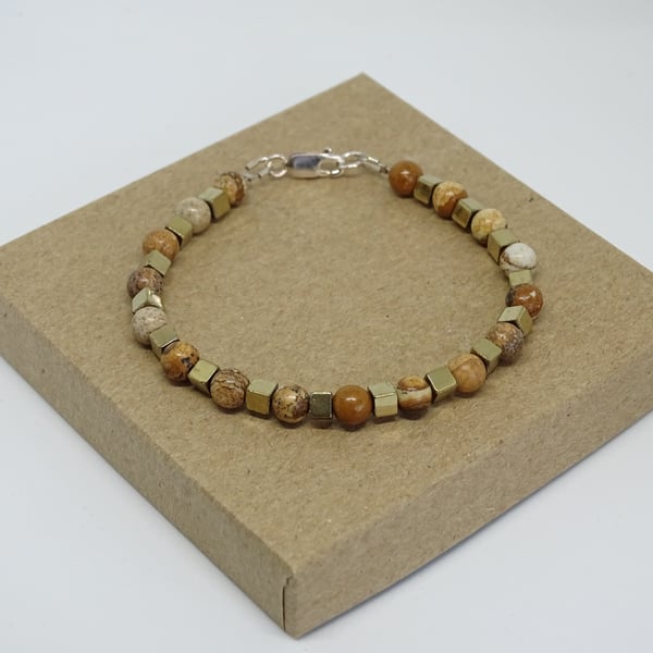 Picture Jasper & Haematite Bracelet