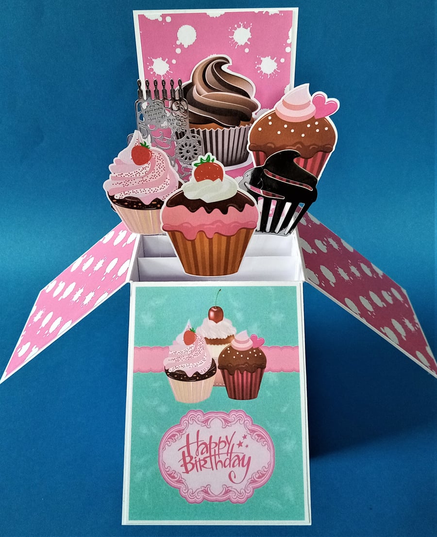 Ladies Birthday Card with cakes