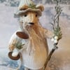 Hand Knitted Old Father Time Mouse