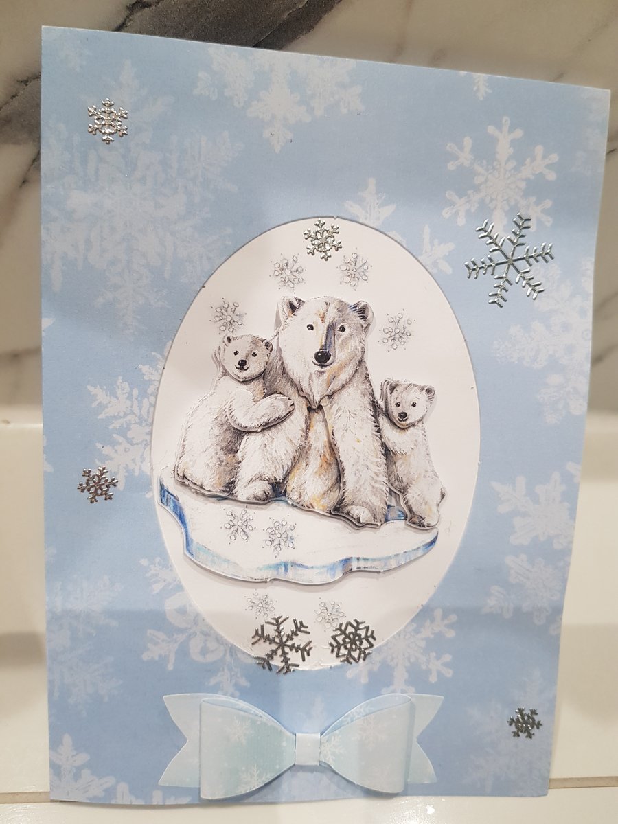 Polar bear Christmas card