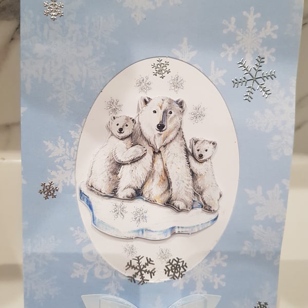 Polar bear Christmas card