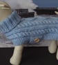 Small Pretty Blue Aran Dog Coat Jumper (A115) - Image 1