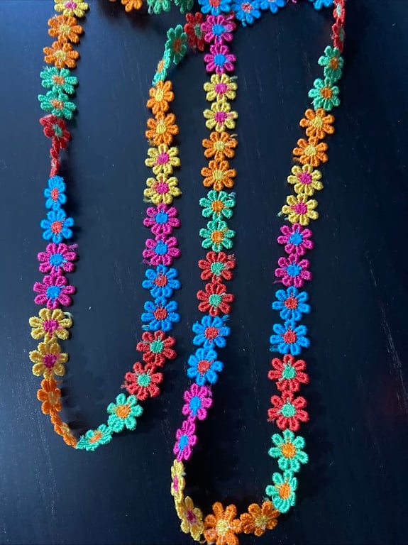 2 Yards Daisy Flower Lace Trim Guipure Floral Ribbon Sewing Craft Embellishment