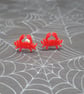 Resin Crab Stud Earrings, Glitter Sparkle Finish - Image 4