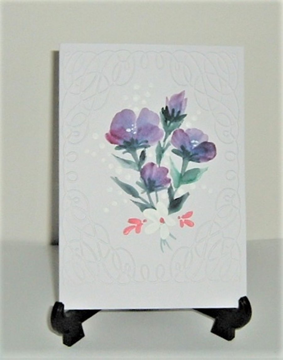 original art hand painted all occasion greetings card ( ref F656)