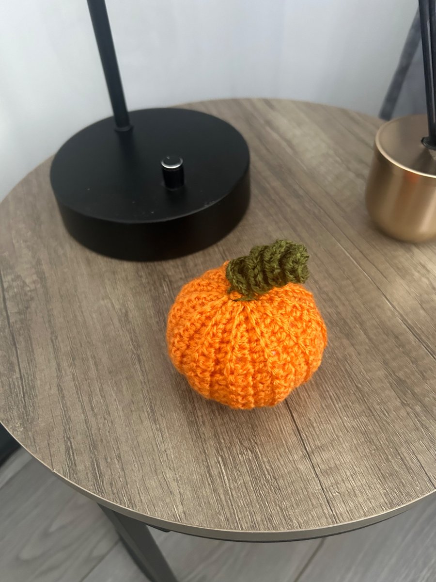 Crocheted pumpkin autumn decoration