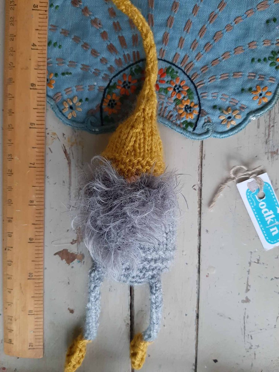 Hand knitted gnome 
