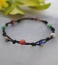 Millefiori & silver bracelet-boho & beach & surfer style (small) - Image 2