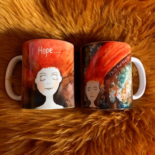 Double sided mug "I hope" & "This too shall pass"