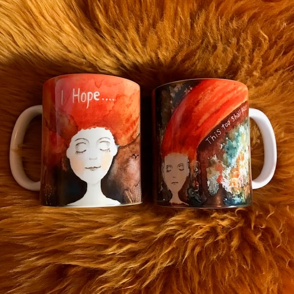 Double sided mug "I hope" & "This too shall pass"