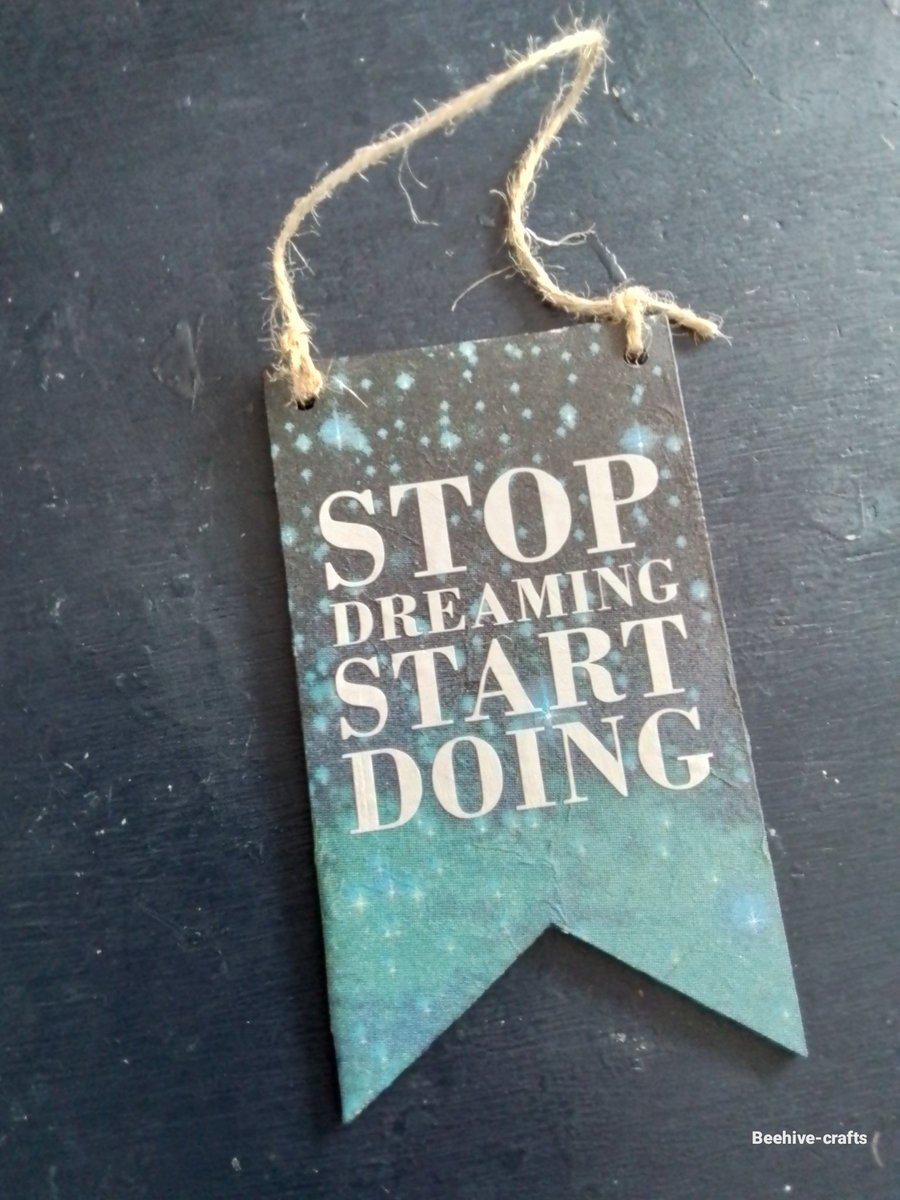 Small decoupage hanging decoration 