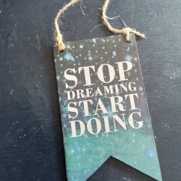 Small decoupage hanging decoration 