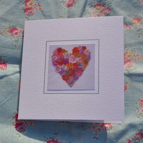 Heart of Roses handmade card