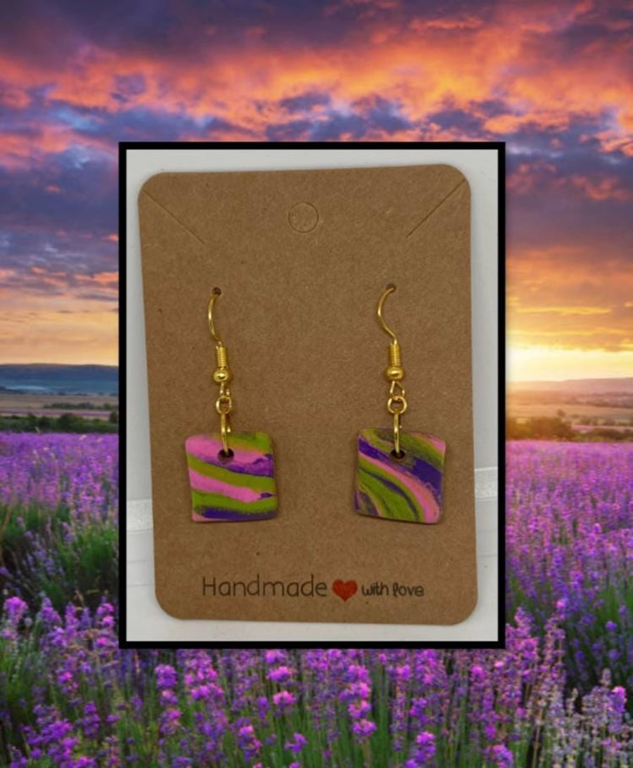 Outlet Lavender drop earrings