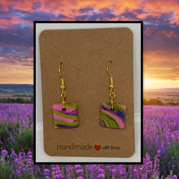 Outlet Lavender drop earrings