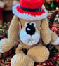 Handmade Crochet Plush Dog Toy Amigurumi Character Collectible Display Decor - Image 4