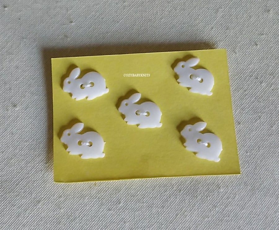 White rabbit buttons