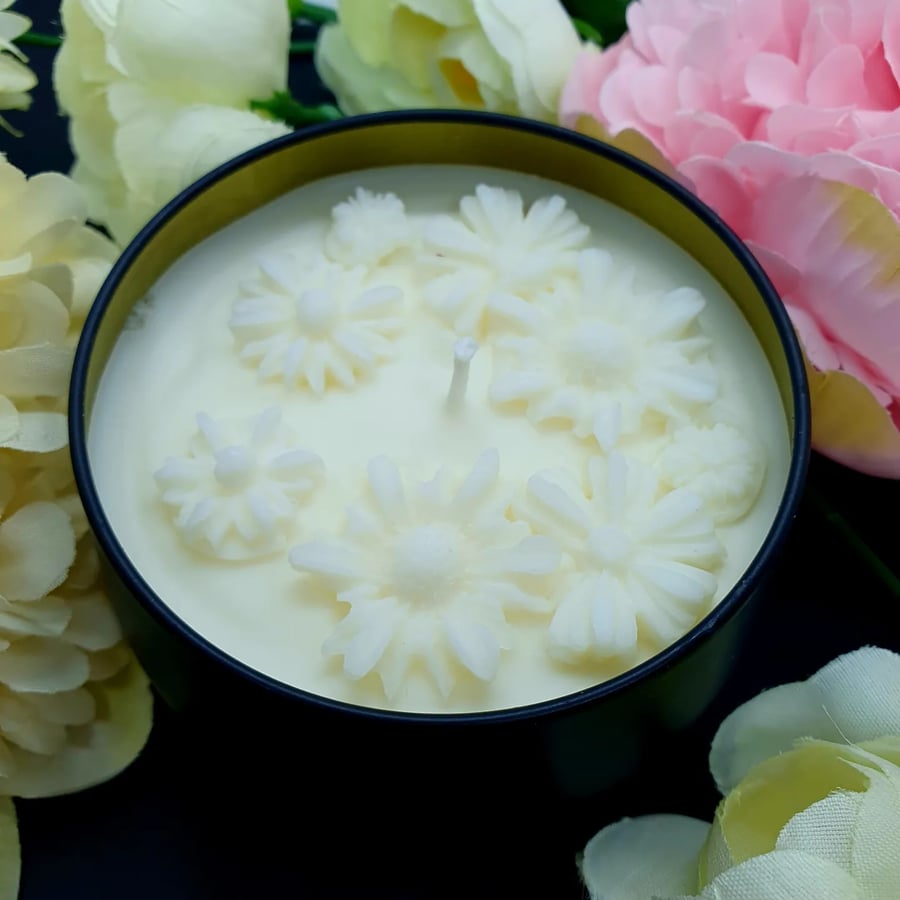 Flower Candle Tin 