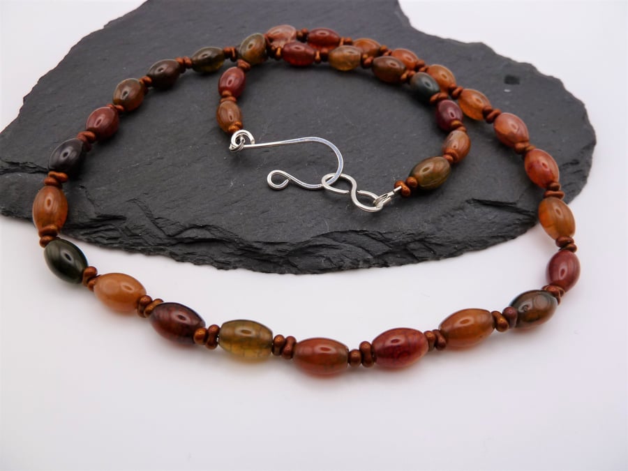 agate beaded necklace