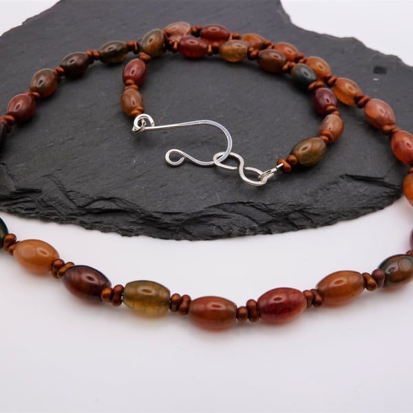 agate beaded necklace