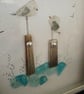 Handmade Sea Glass Birds Wall Art - Coastal Bird Decor - Image 3