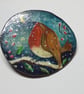 Handmade clay brooch 