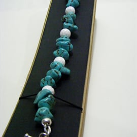 Aqua Blue Magnesite Bracelet