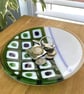 Green, White and Purple Trinket Bowl.
