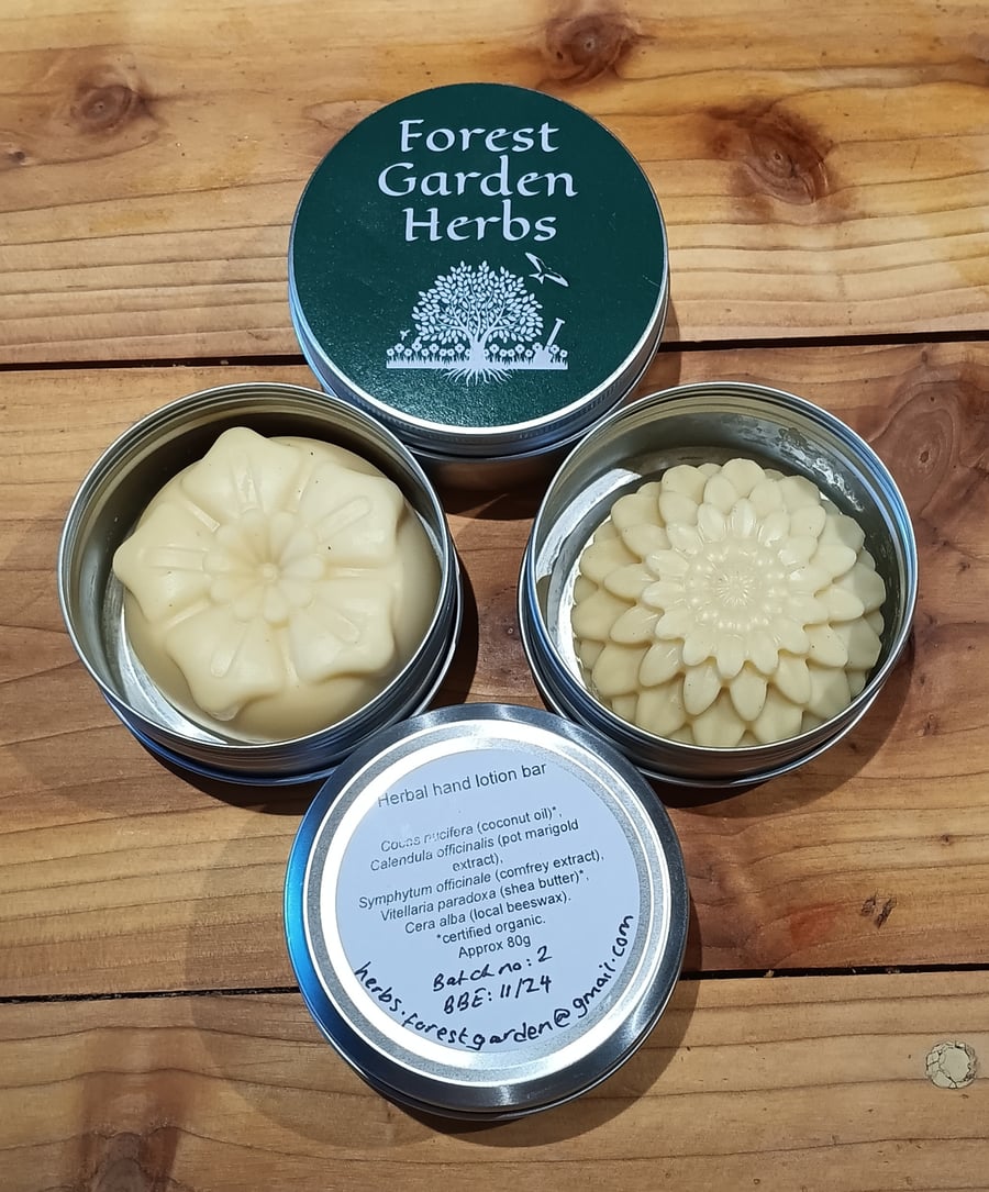 Herbal hand lotion bar