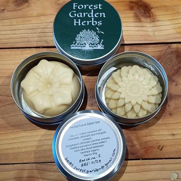 Herbal hand lotion bar